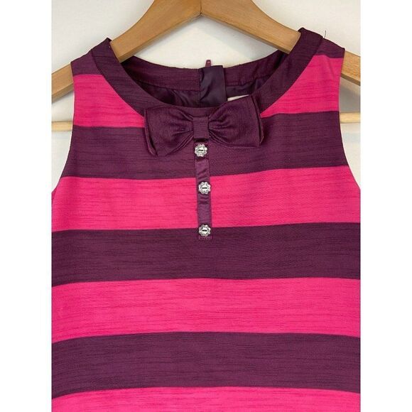 H&M Girls Bright Pink and Purple Multistriped Dress Size US 7-8 Y - Picture 3 of 7